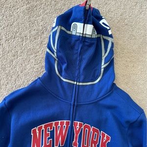 NY GIANTS Team Apparel hooded Sweatshirt Full zip covers face NWT size XL